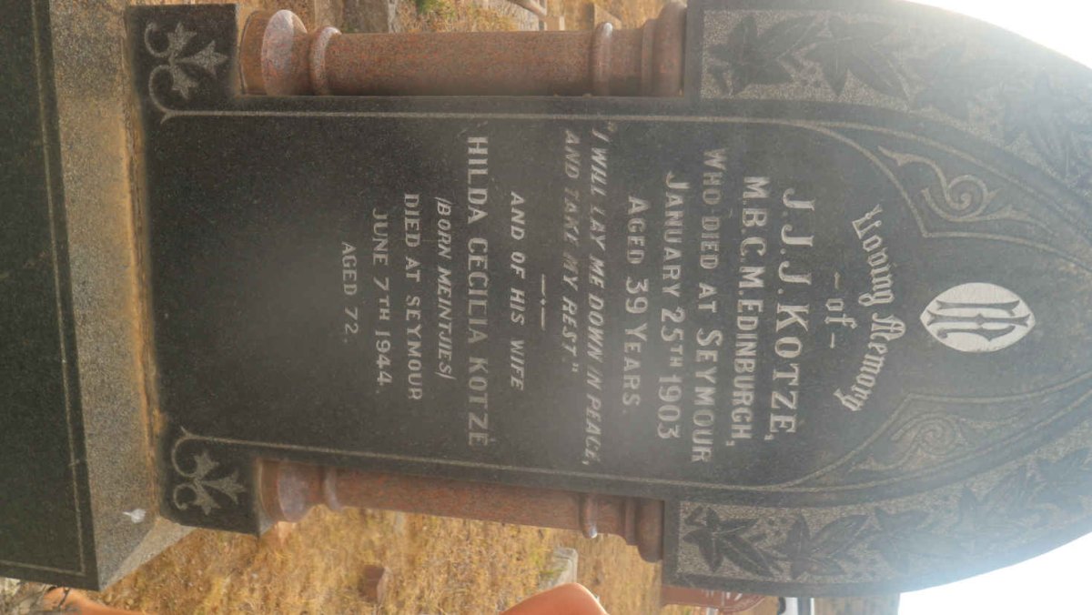 KOTZE J.J.J. -1903 &amp; Hilda Cecilia MEINTJIES -1944