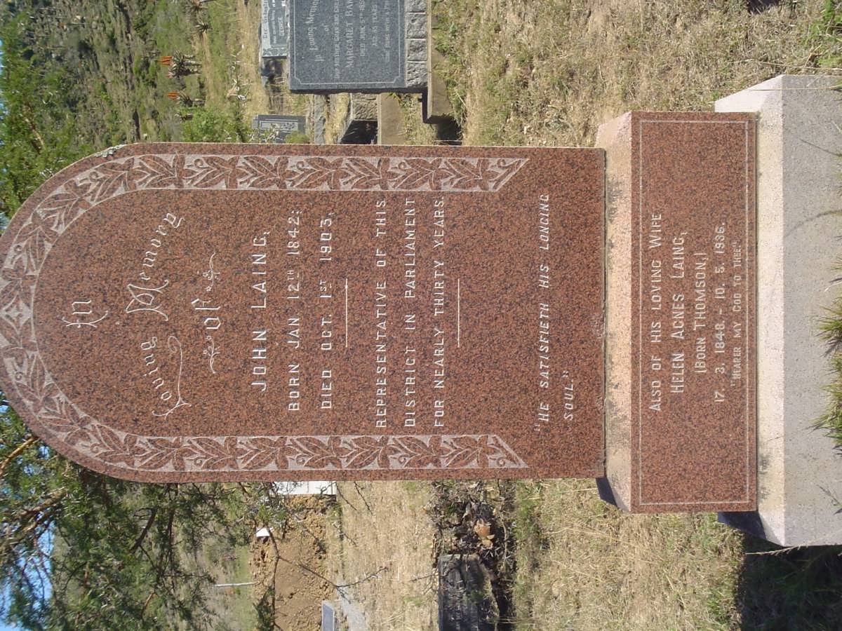 LAING John 1842-1903 &amp; Helen Agnes THOMSON 1848-1936