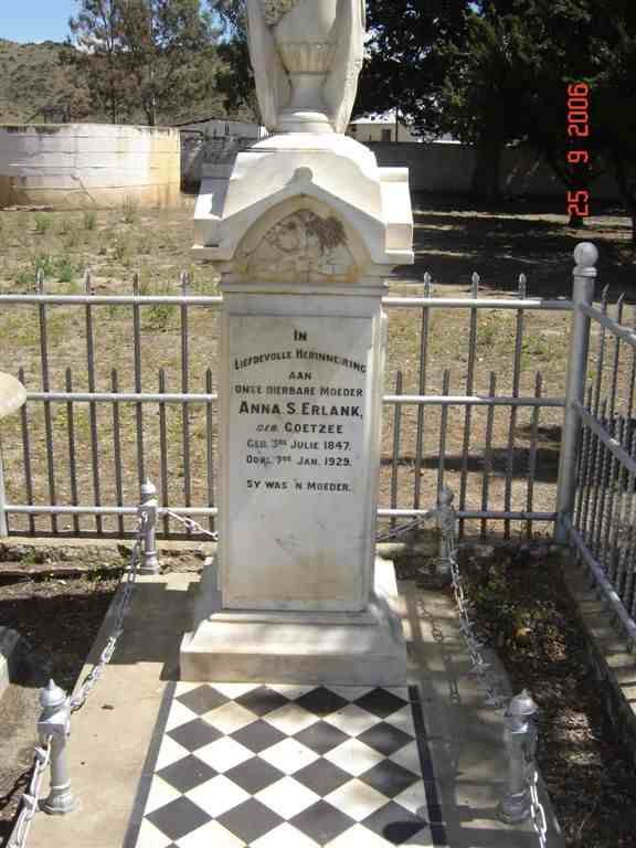 ERLANK Anna S. nee COETZEE 1847-1929