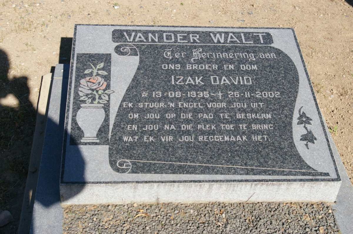 WALT Izak David, van der 1935-2002
