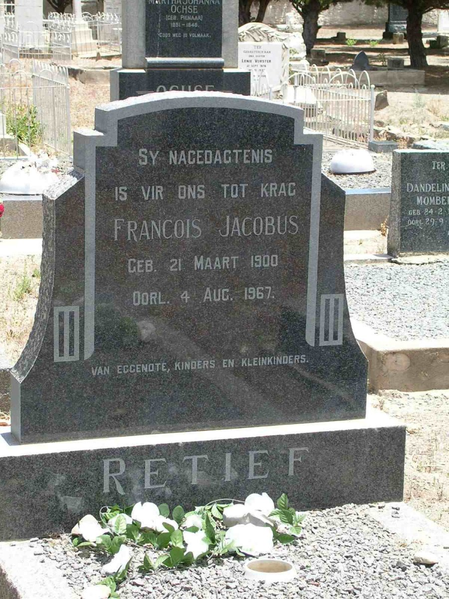 RETIEF Francois Jacobus 1900-1967