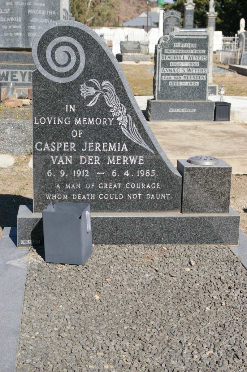 MERWE Casper Jeremia, van der 1912-1985
