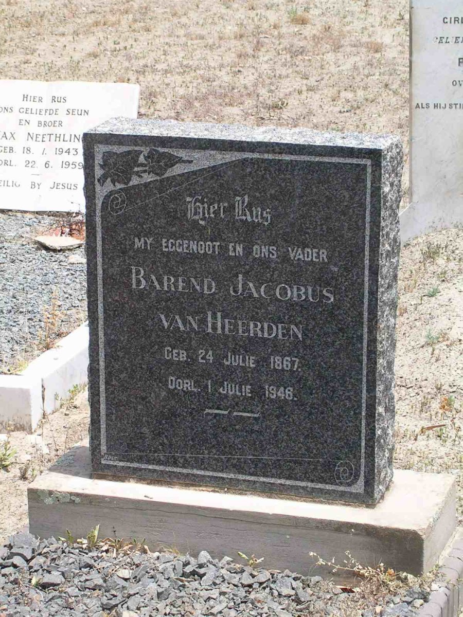HEERDEN Barend Jacobus, van 1867-1946