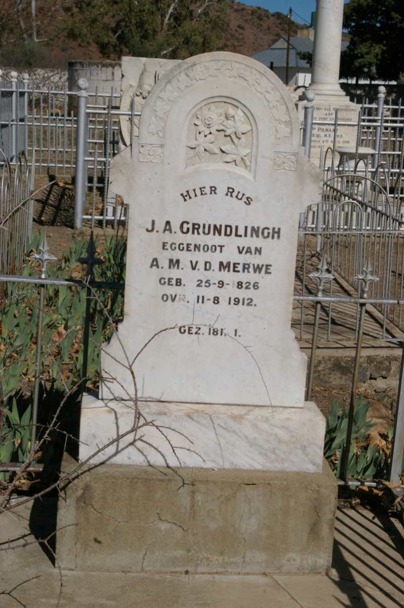GRUNDLINGH J.A. 1826-1912