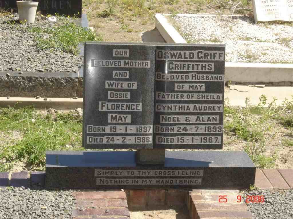 GRIFFITHS Oswald Griff 1893-1967 &amp; Florence May 1897-1986