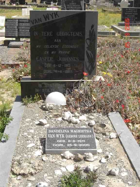 WYK Casper Johannes, van 1913-1967 &amp; Dandelina Magrietha LEHMAN 1911-2000
