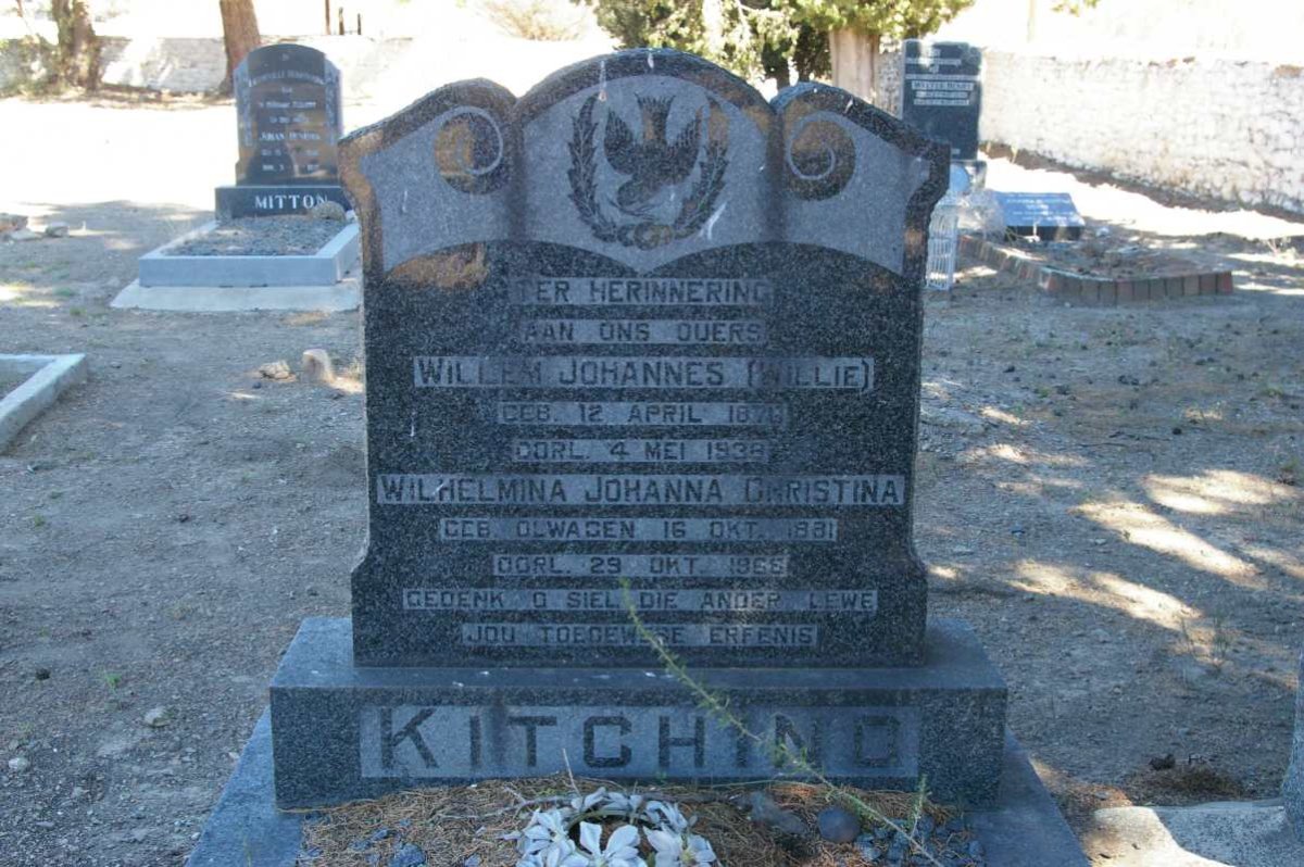 KITCHING Willem Johannes 1876-1938 &amp; Wilhelmina Johanna Christina OLWAGEN 1881-1968