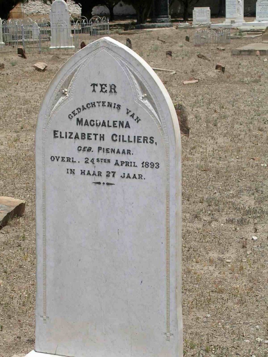 CILLIERS Magdalena Elizabeth nee PIENAAR  -1893