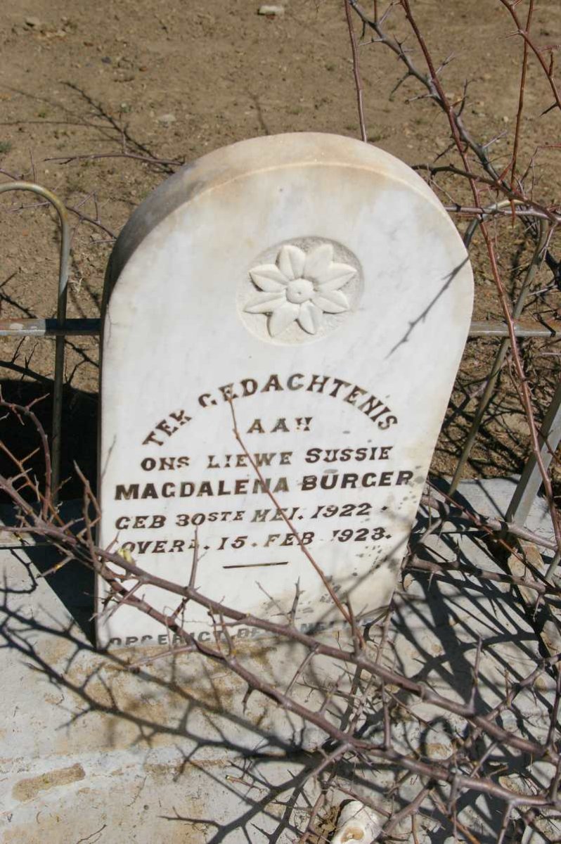 BURGER Magdalena 1922-1923