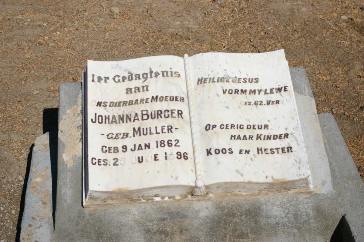 BURGER Johanna nee MULLER 1862-1896