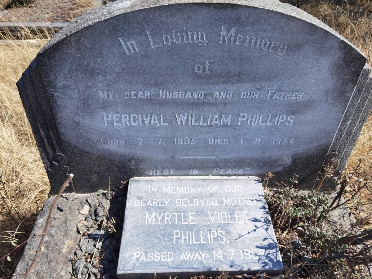 PHILLIPS Percival William 1885-1954 &amp; Myrtle Violet -1969