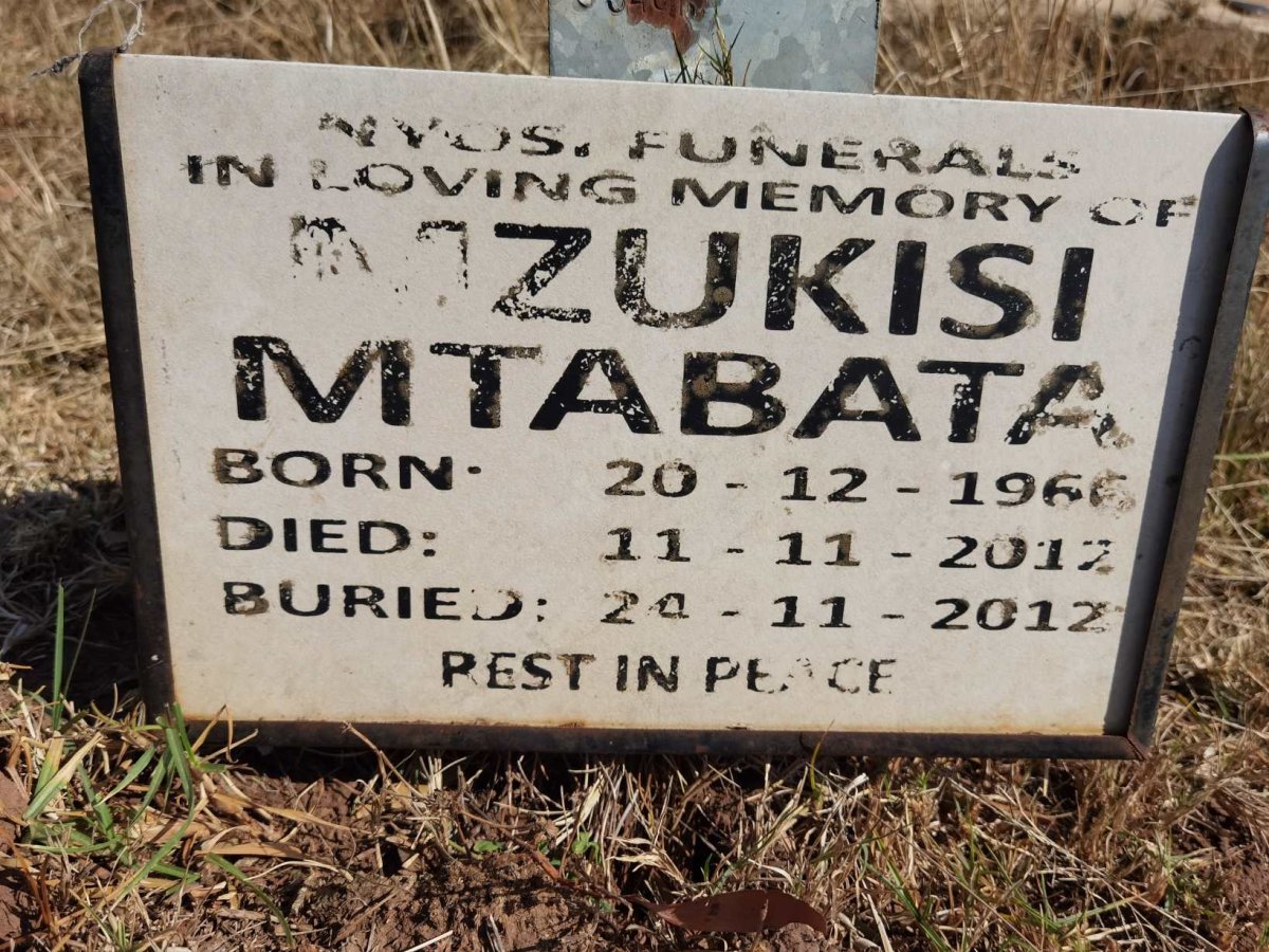 MTABATA Mzukisi 1966-2012