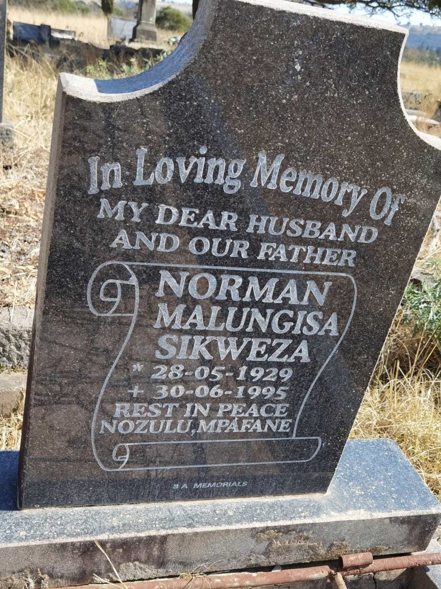SIKWEZA Norman Malungisa 1929-1995