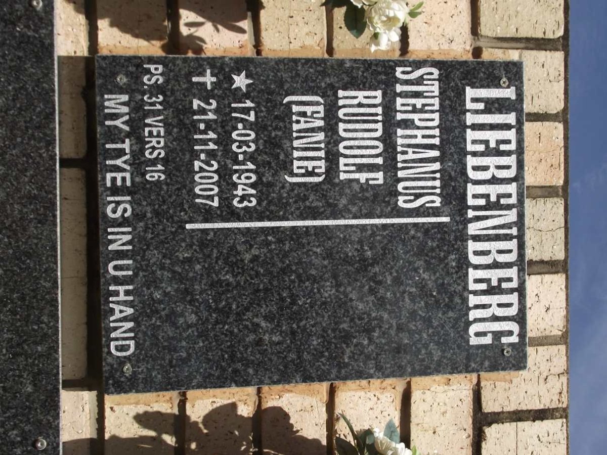 LIEBENBERG Stephanus Rudolph 1943-2007