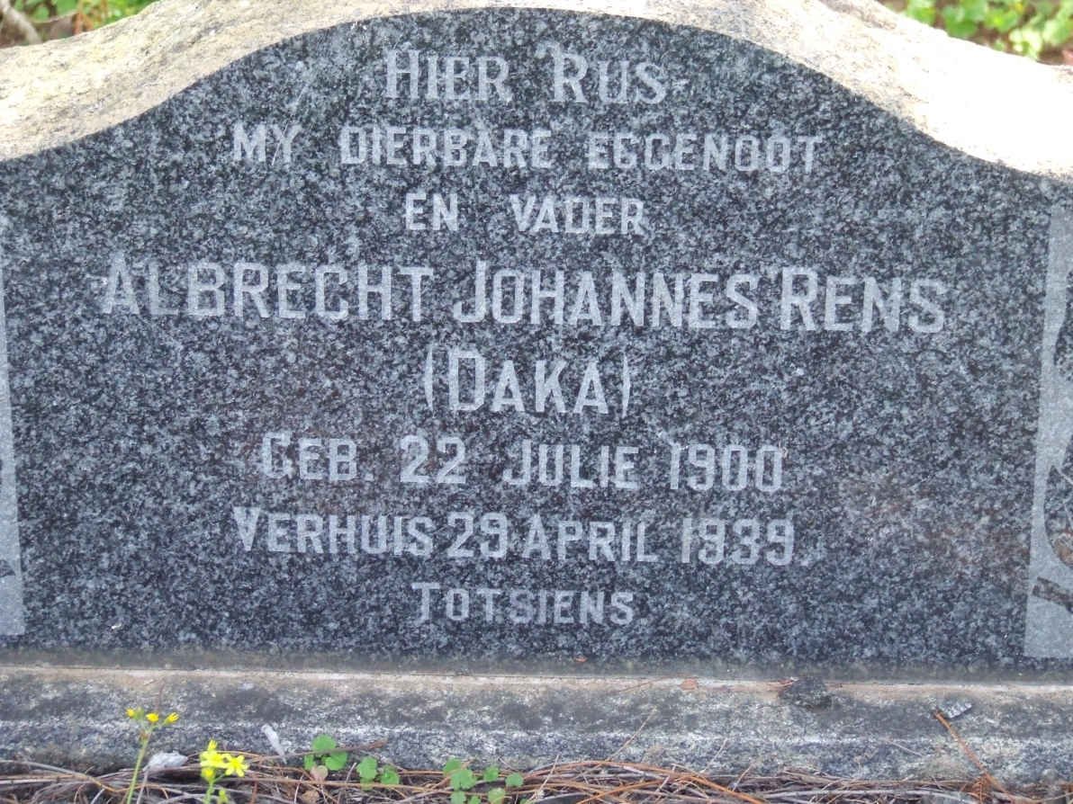 RENS Albrecht Johannes 1900-1939
