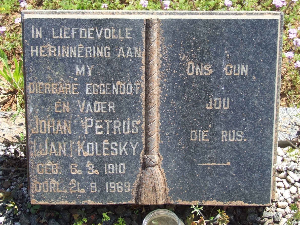 KOLESKY Johan Petrus 1910-1969
