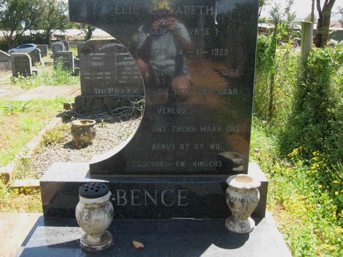 BENCE Elie Elizabeth nee DE VRYE 1929-1964