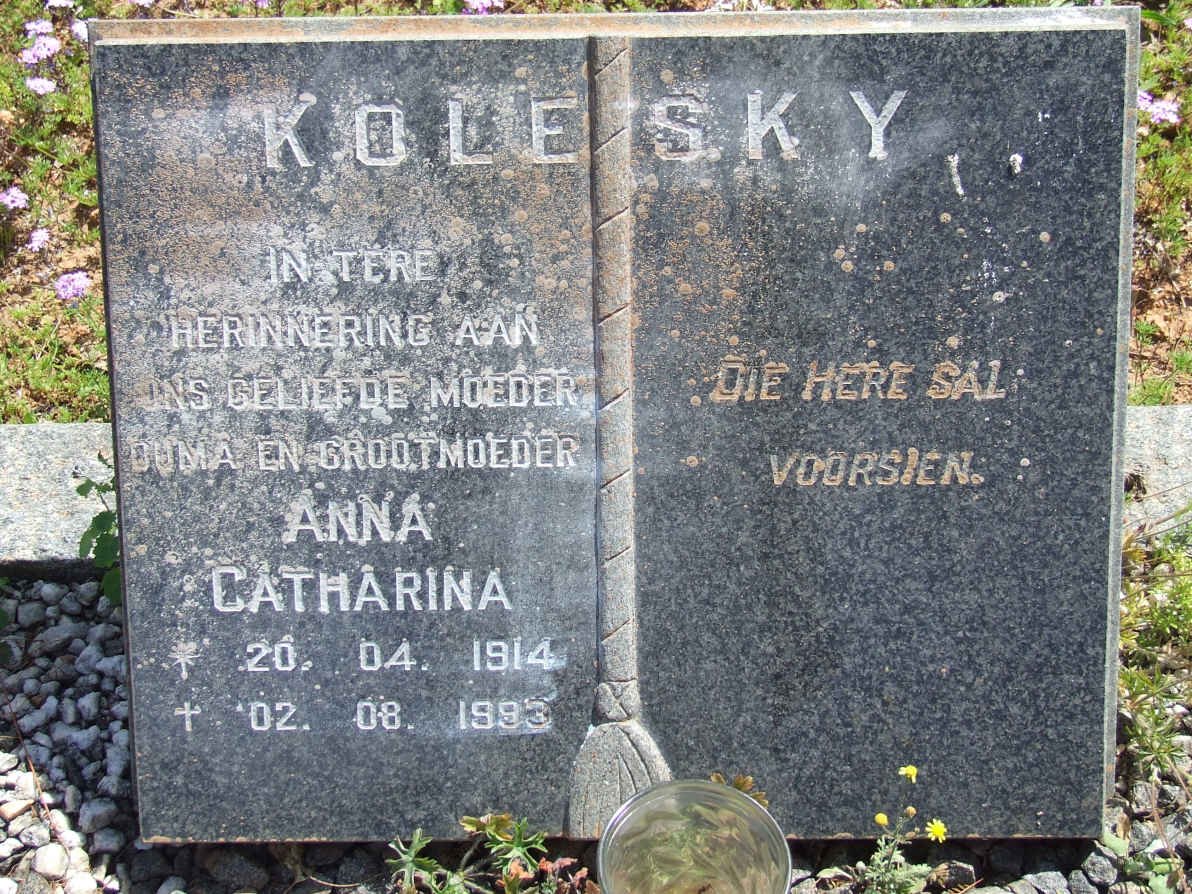 KOLESKY Anna Catharina 1914-1993