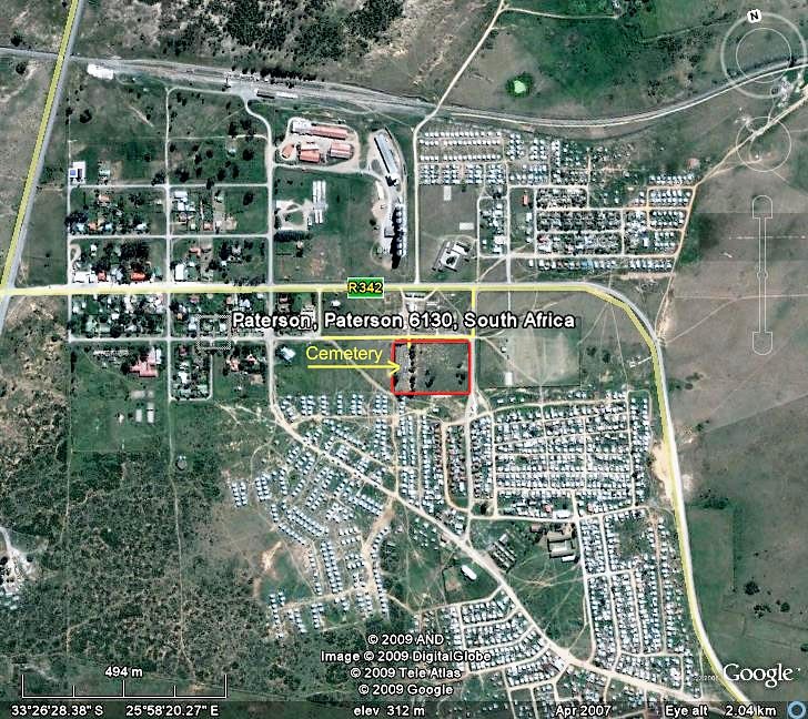 1. Google Earth on Paterson Cemetery