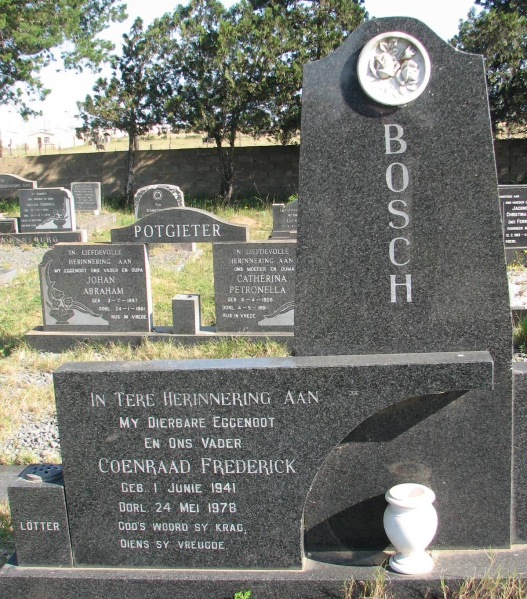 BOSCH Coenraad Frederick 1941-1978