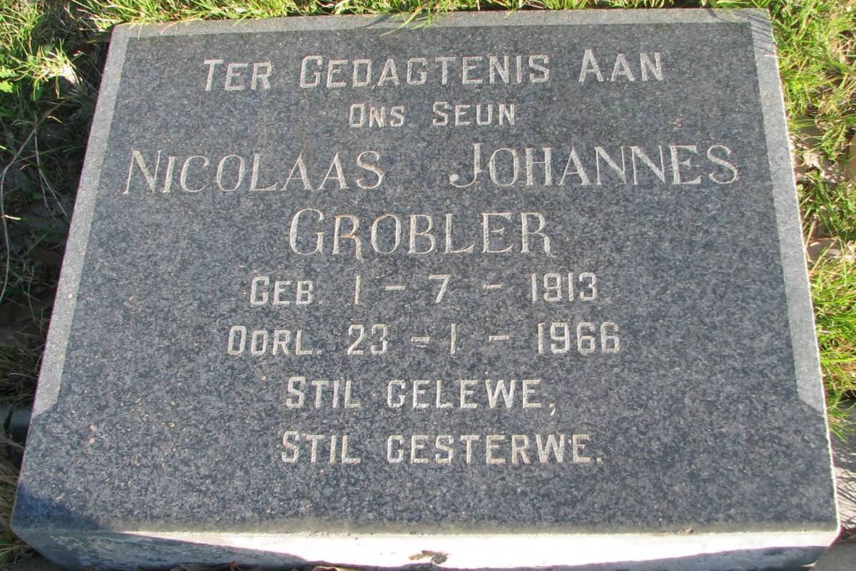 GROBLER Nicolaas Johannes 1913-1966
