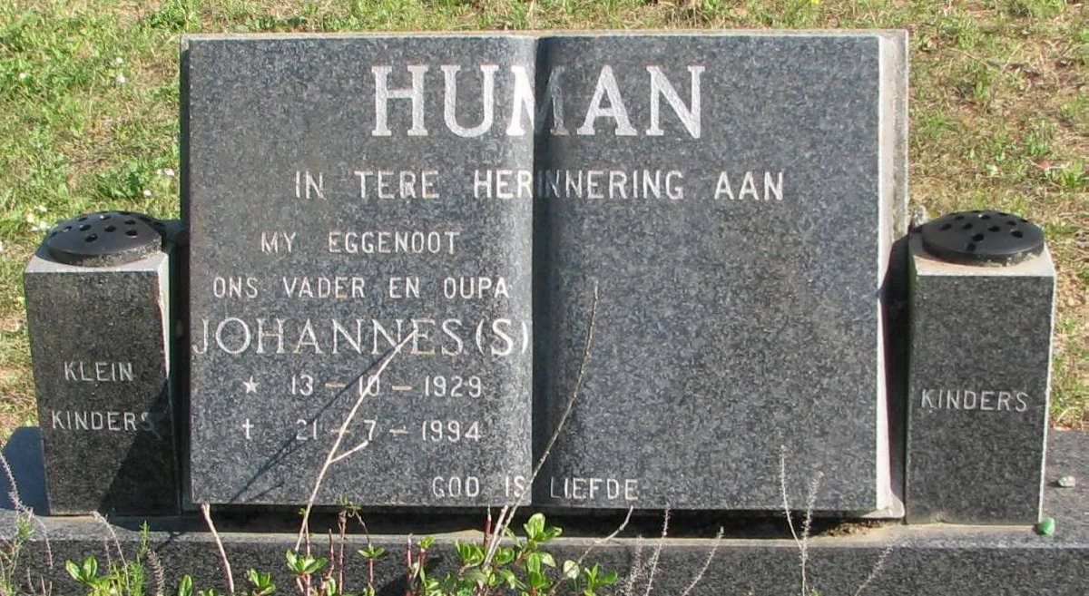 HUMAN Johannes 1929-1994