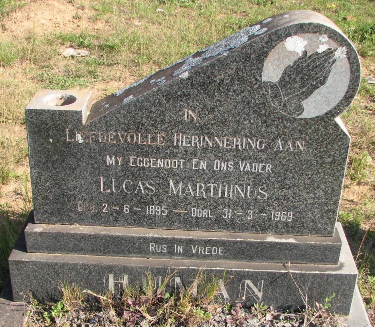 HUMAN Lucas Marthinus 1895-1969