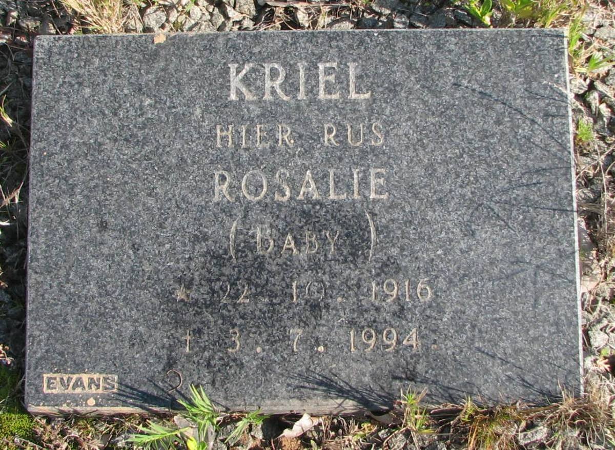 KRIEL Rosalie 1916-1994