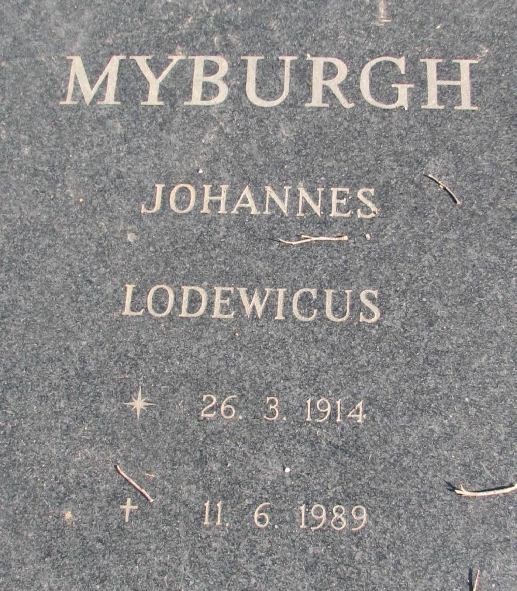 MYBURGH Johannes Lodewicus 1914-1989