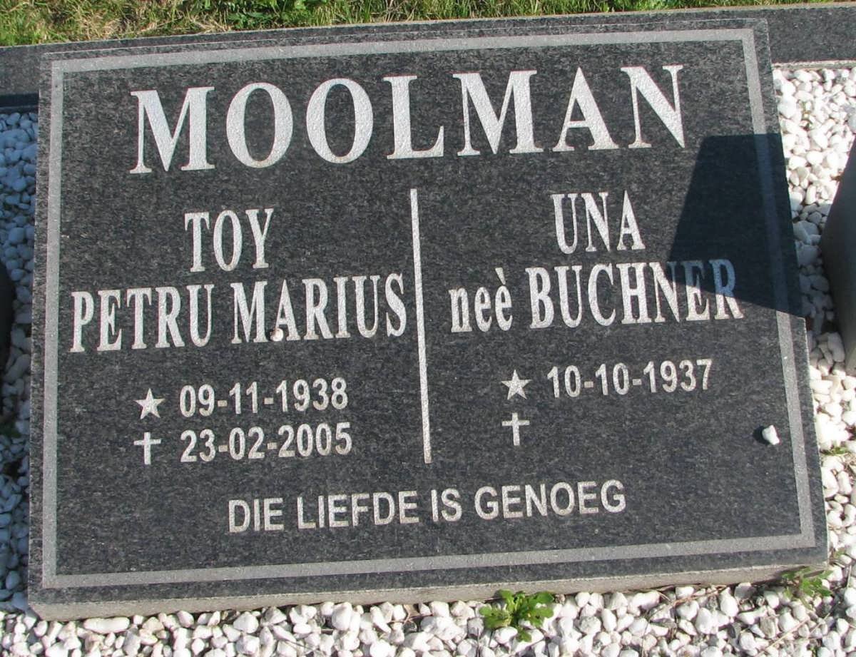 MOOLMAN Toy Petru Marius 1938-2005 &amp; Una BUCHNER 1937-