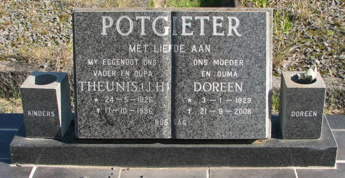 POTGIETER J.H. 1926-1996 &amp; Doreen 1929-2008