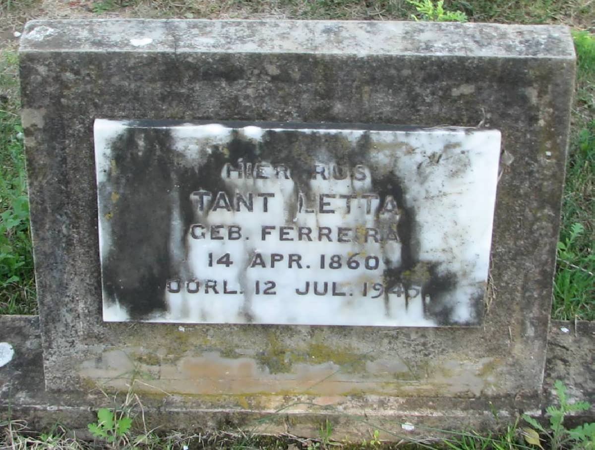 ? Letta nee FERREIRA 1860-1945