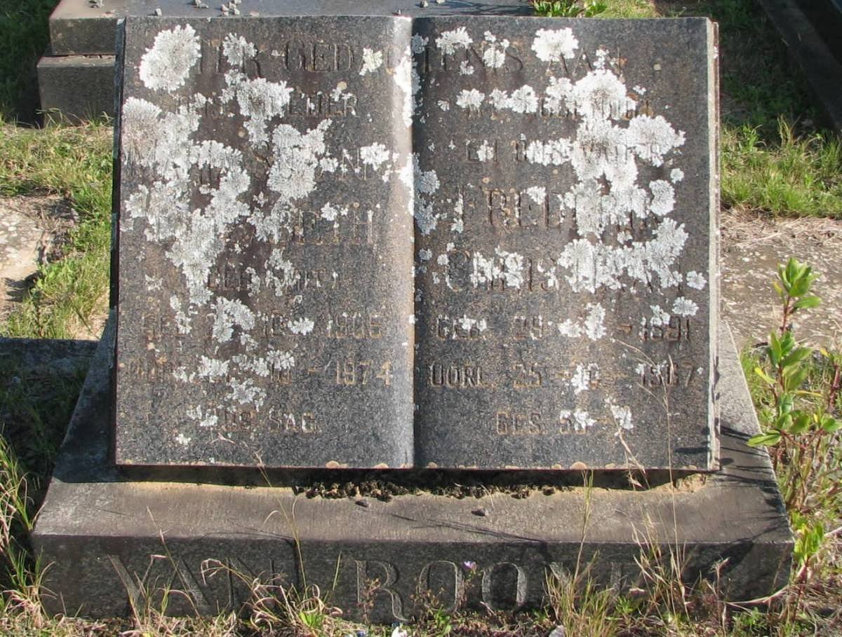 ROOYEN Frederik, van 1891-1967 &amp; Elizabeth 1905-1974
