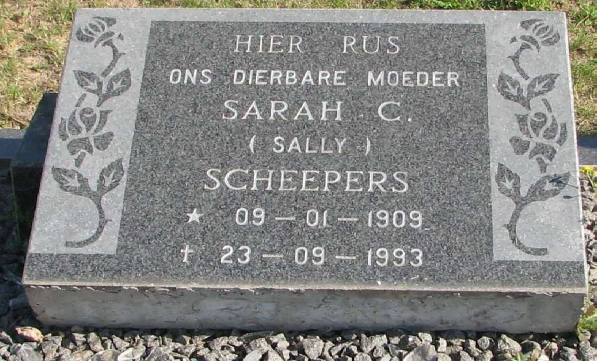 SCHEEPERS Sarah C. 1909-1993