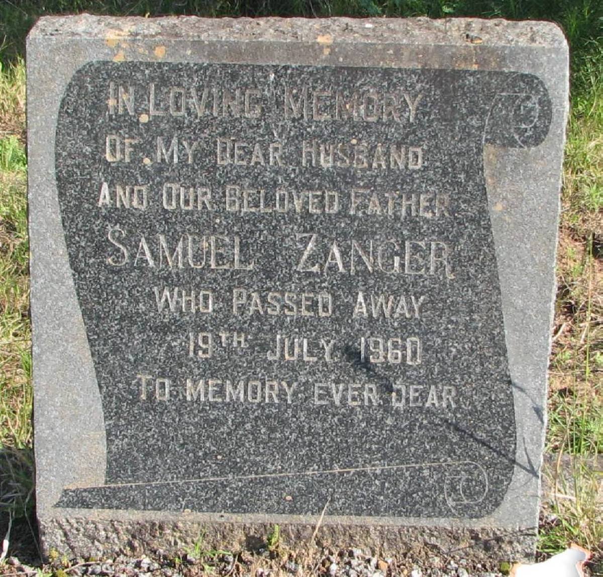 ZANGER Samuel -1960