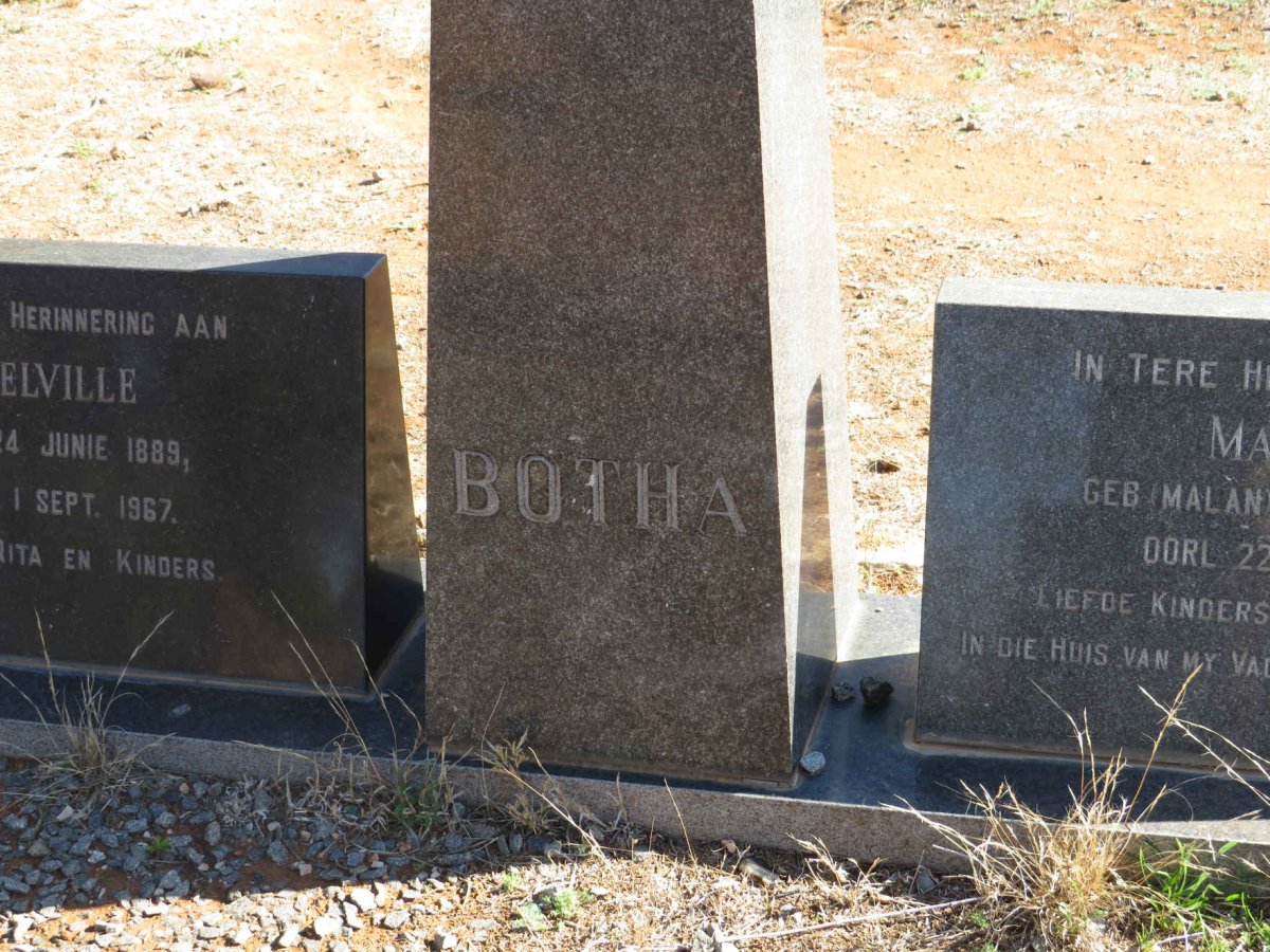 BOTHA Melville 1889-1967 &amp; Mammie MALAN 1894-1973
