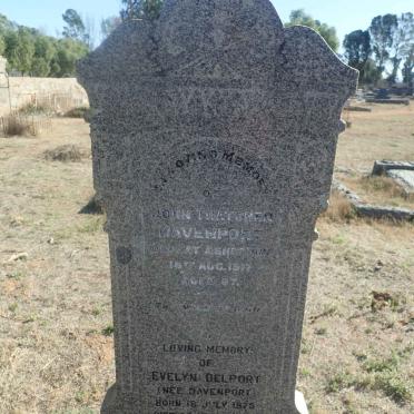 DAVENPORT John Thatcher -1917 :: DELPORT Evelyn nee DAVENPORT 1876-1957