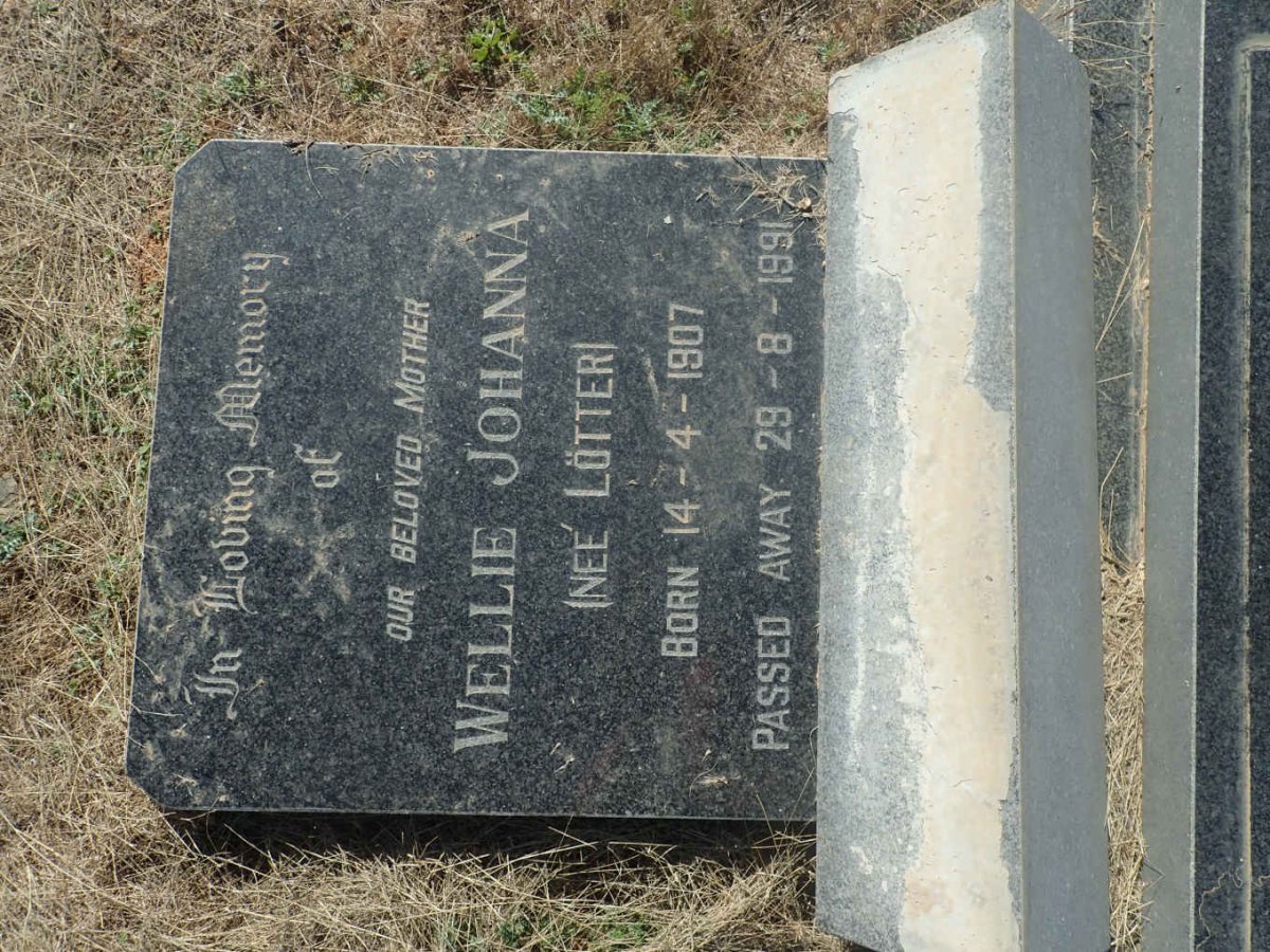 DAVENPORT Wellie Johanna nee LOTTER 1907-1991