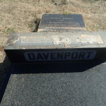 DAVENPORT Wellie Johanna nee LOTTER 1907-1991
