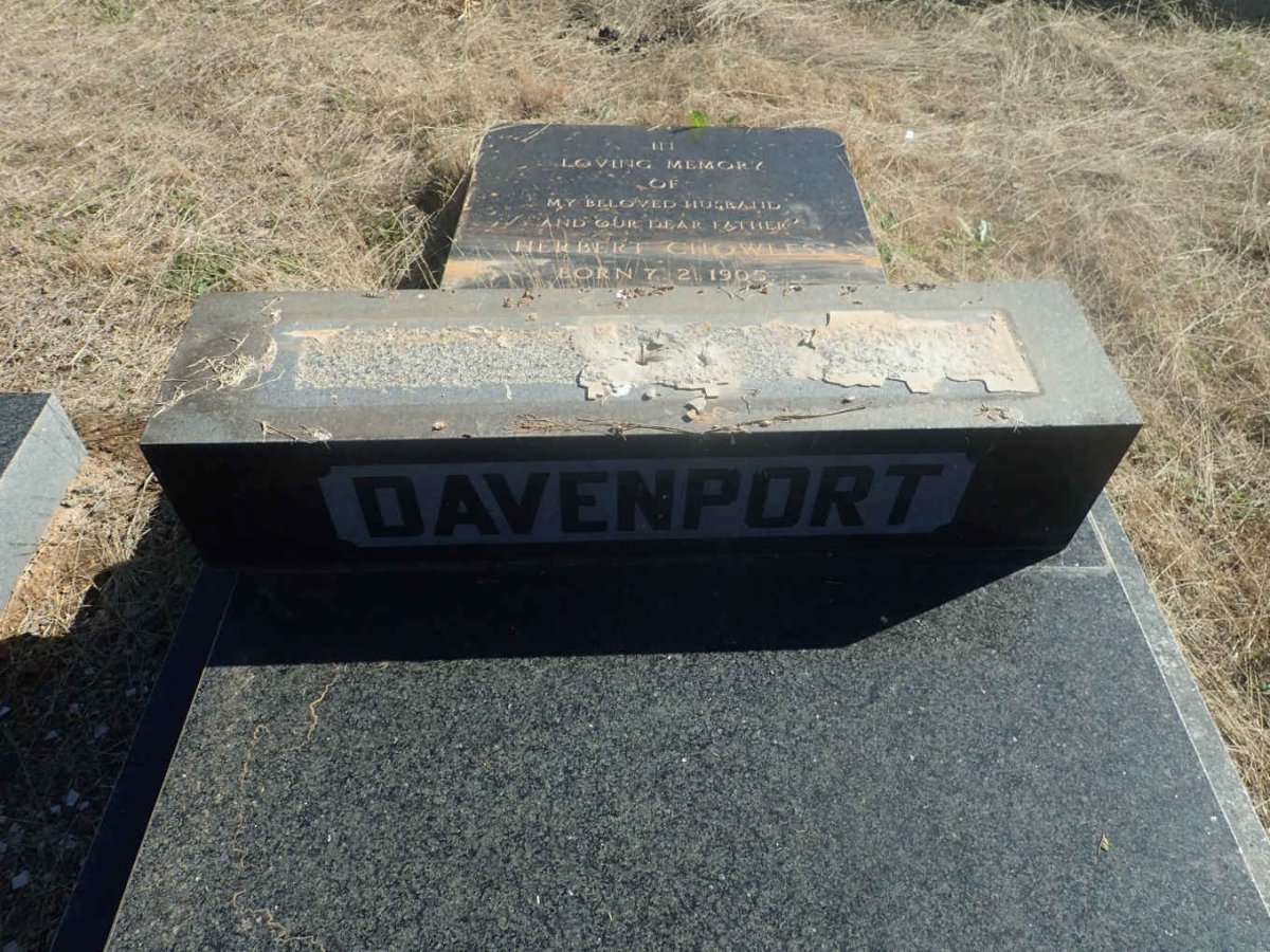 DAVENPORT Wellie Johanna nee LOTTER 1907-1991