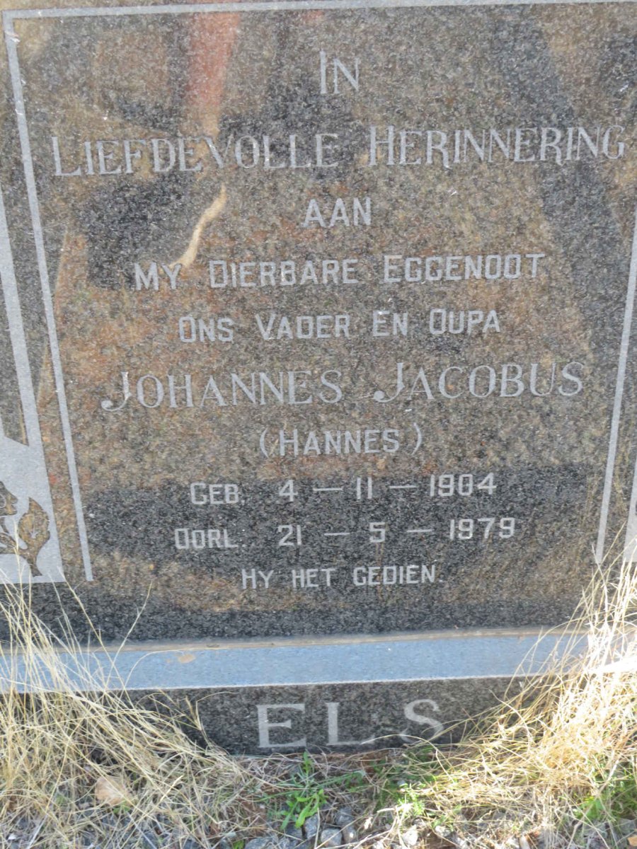 ELS Johannes Jacobus 1904-1978 &amp; Lavina Wilhelmina SCHOEMAN 1903-1983