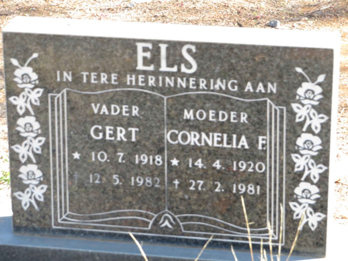 ELS Gert 1918-1982 &amp; Cornelia F. 1920-1981