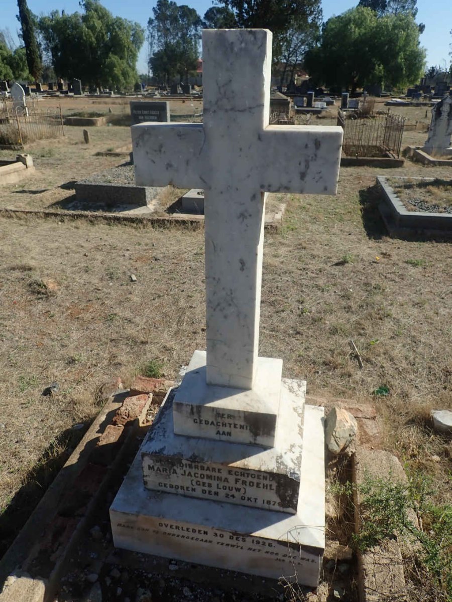 FROEHLICH Maria Jacomina nee LOUW 1879-1926