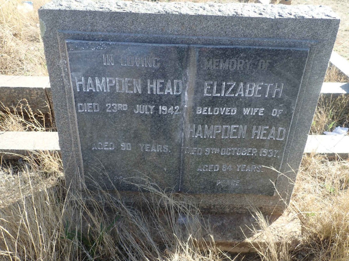 HEAD Hampden -1942 &amp; Elizabeth -1937