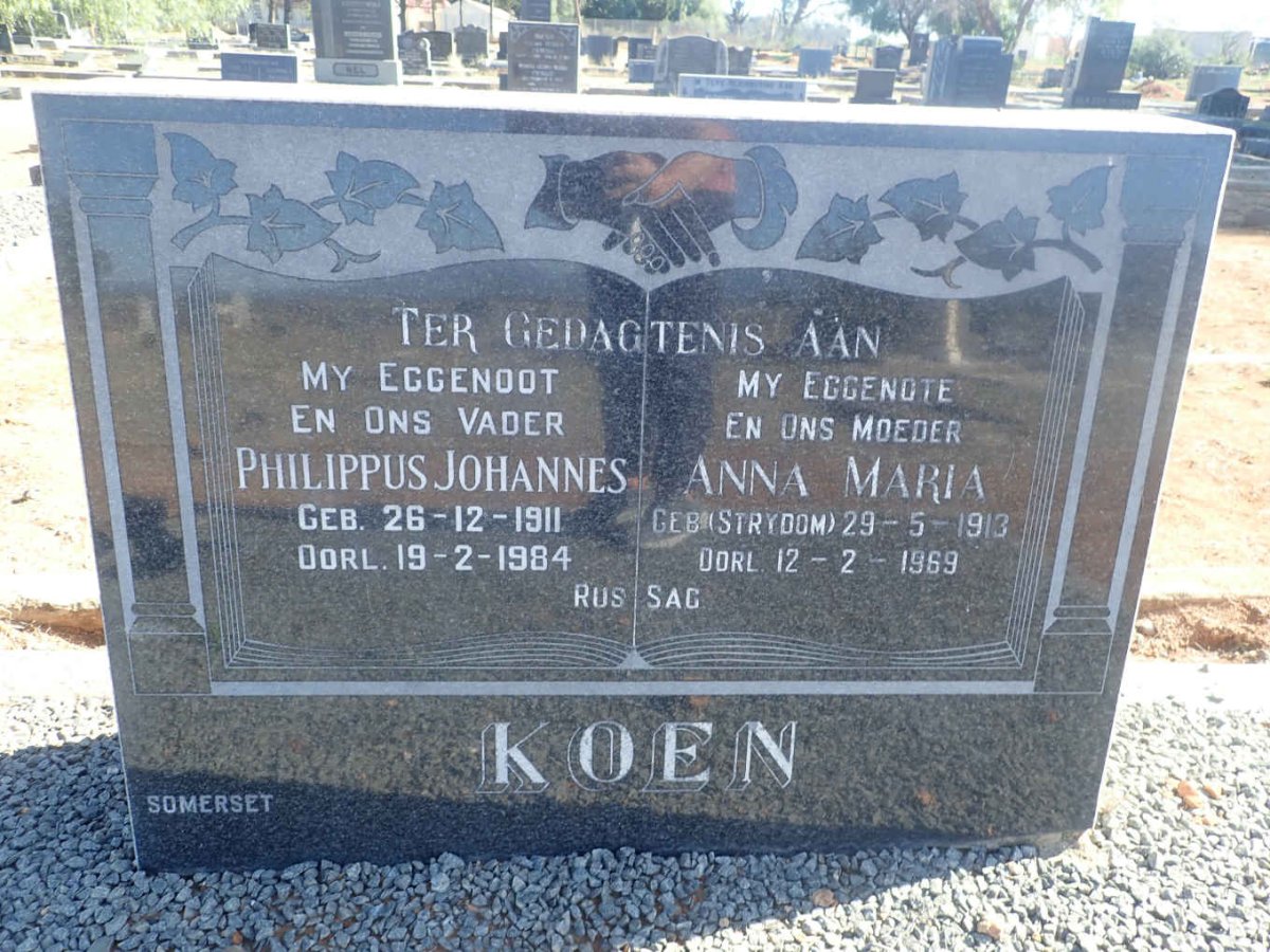 KOEN Philippus Johannes 1911-1984 &amp; Anna Maria STRYDOM 1913-1969