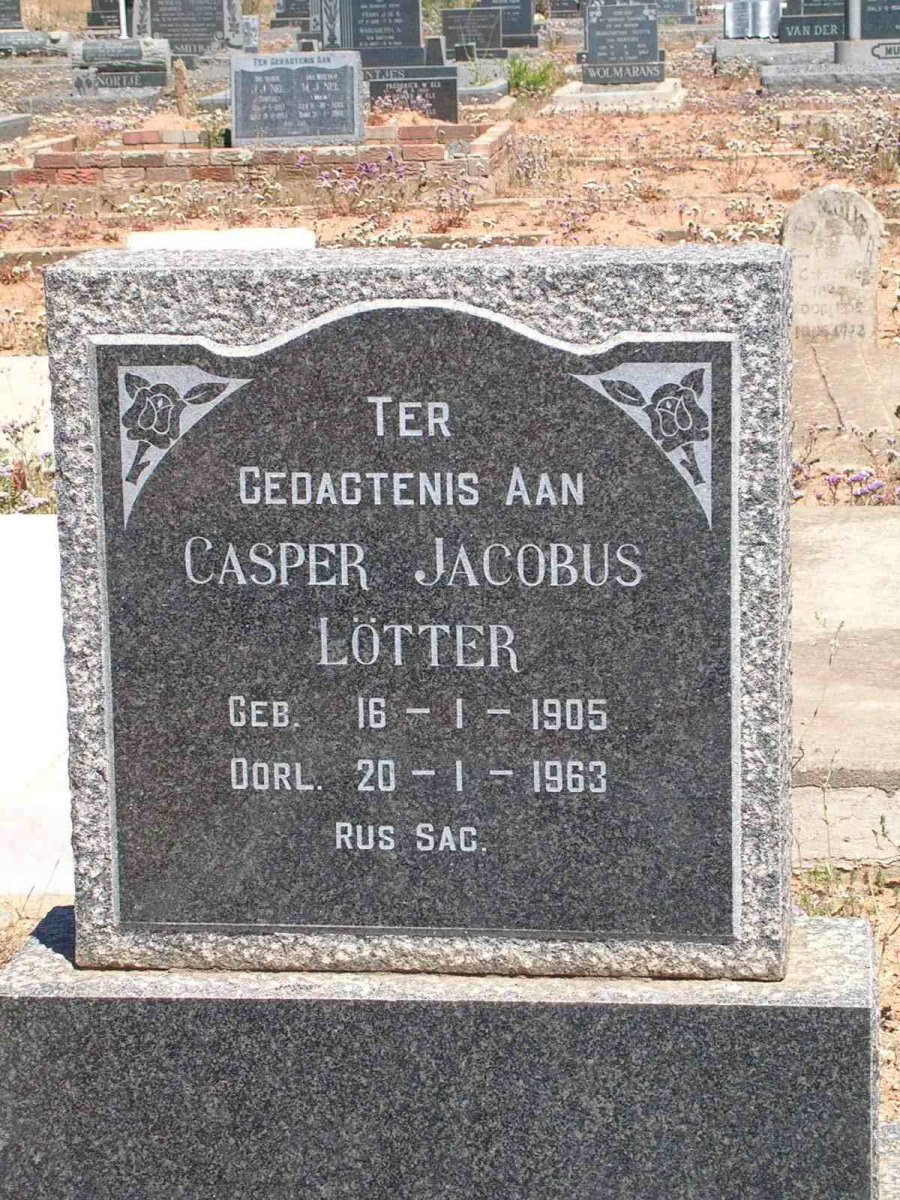 LÖTTER Casper Jacobus 1905-1963
