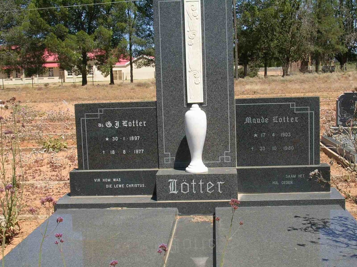 LÖTTER G.J. 1897-1977 &amp; Maude 1903-1980