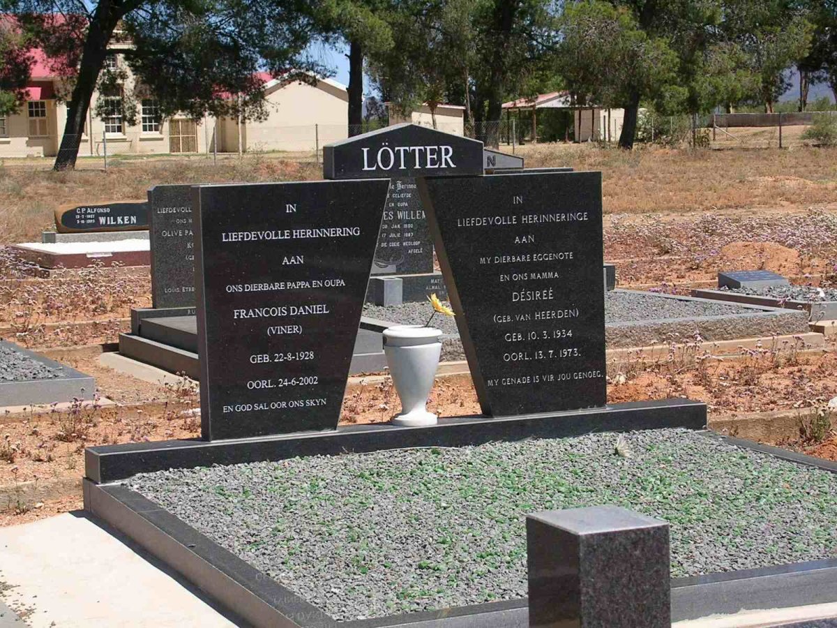 LÖTTER Francois Daniel 1928-2002 &amp; Désireë VAN HEERDEN 1934-1973