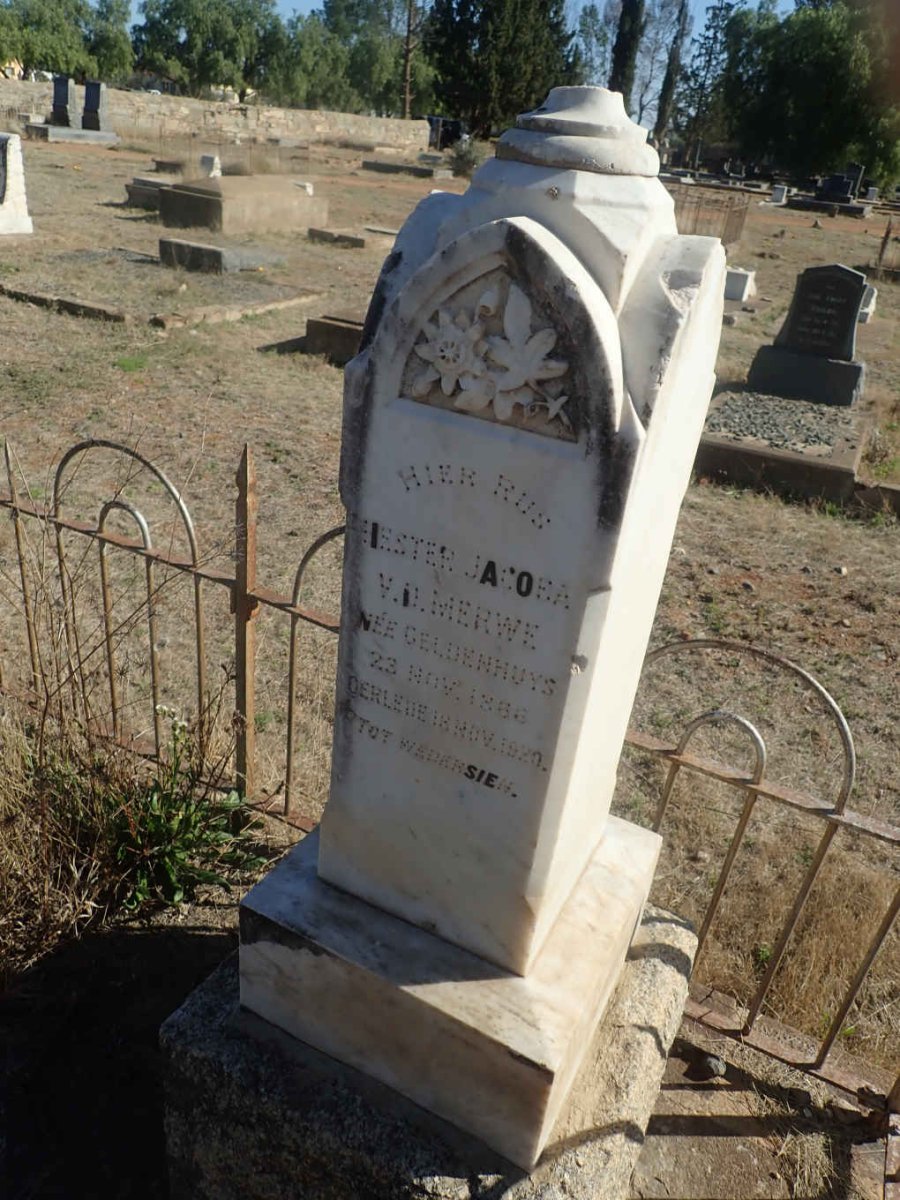 MERWE Hester Jacoba, v.d. nee GELDENHUYS 1866-1920