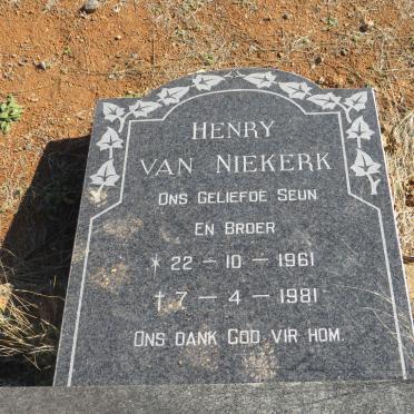 NIEKERK Henry, van 1961-1981